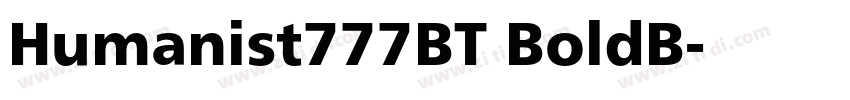 Humanist777BT BoldB字体转换